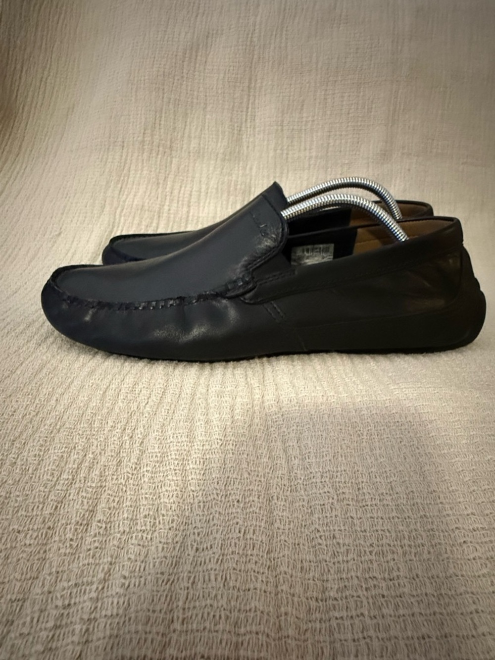 Clarks Men's Black Leather Markman Plain Drivers